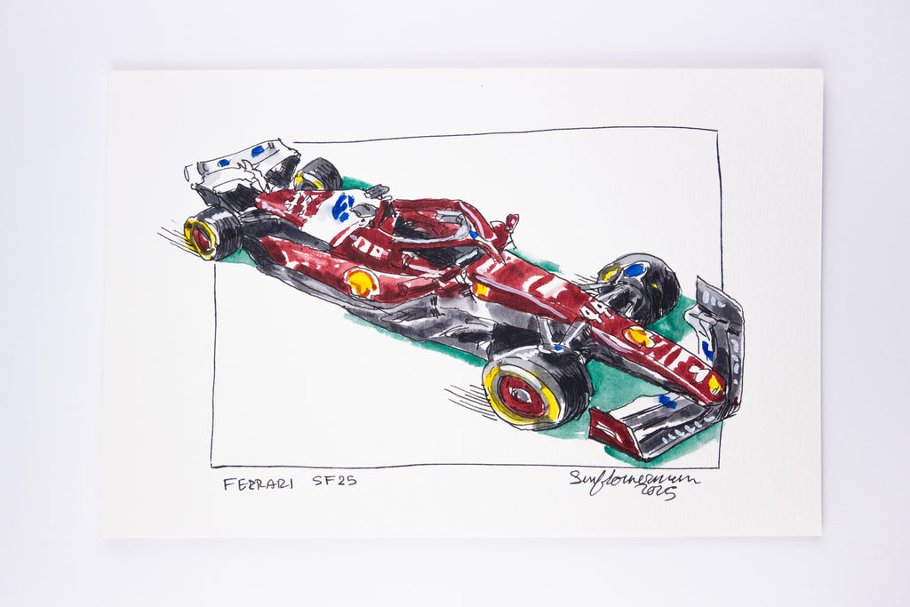 Ferrari FS25, 45° Right - Original Painting by Sunflowerman