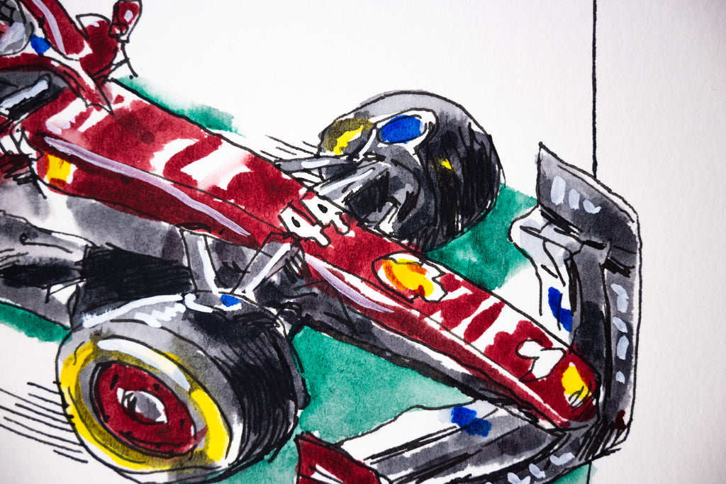 Ferrari FS25, 45° Right - Original Painting by Sunflowerman