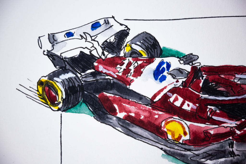Ferrari FS25, 45° Right - Original Painting by Sunflowerman