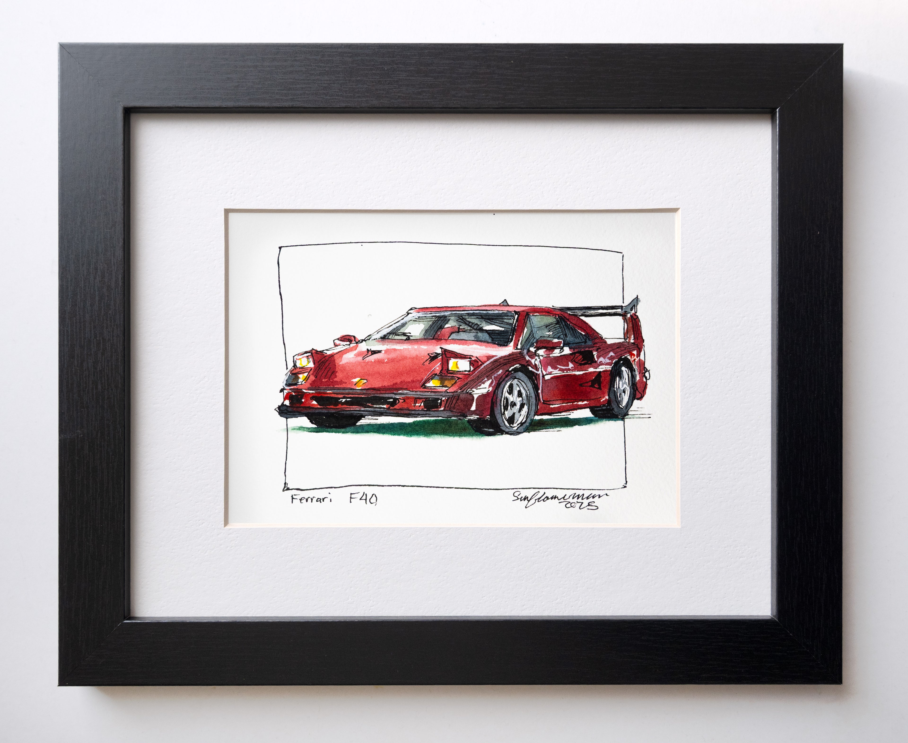 Ferrari F40, 45° Left - Original Painting by Sunflowerman
