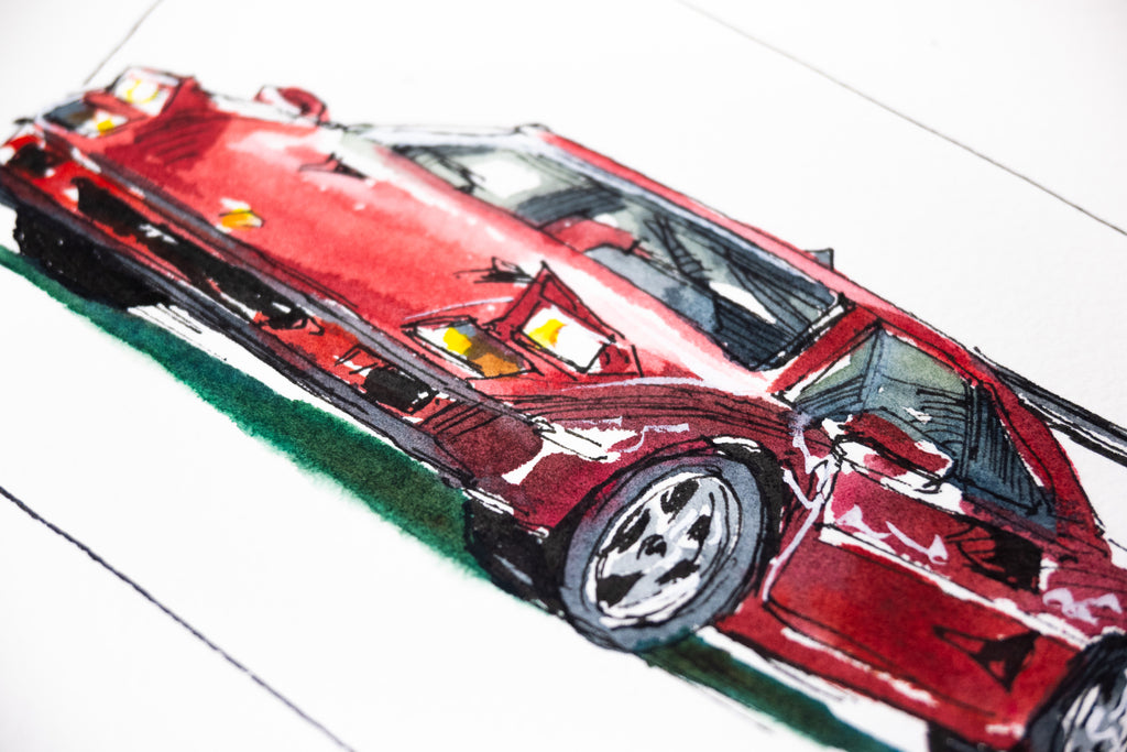 Ferrari F40, 45° Left - Original Painting by Sunflowerman