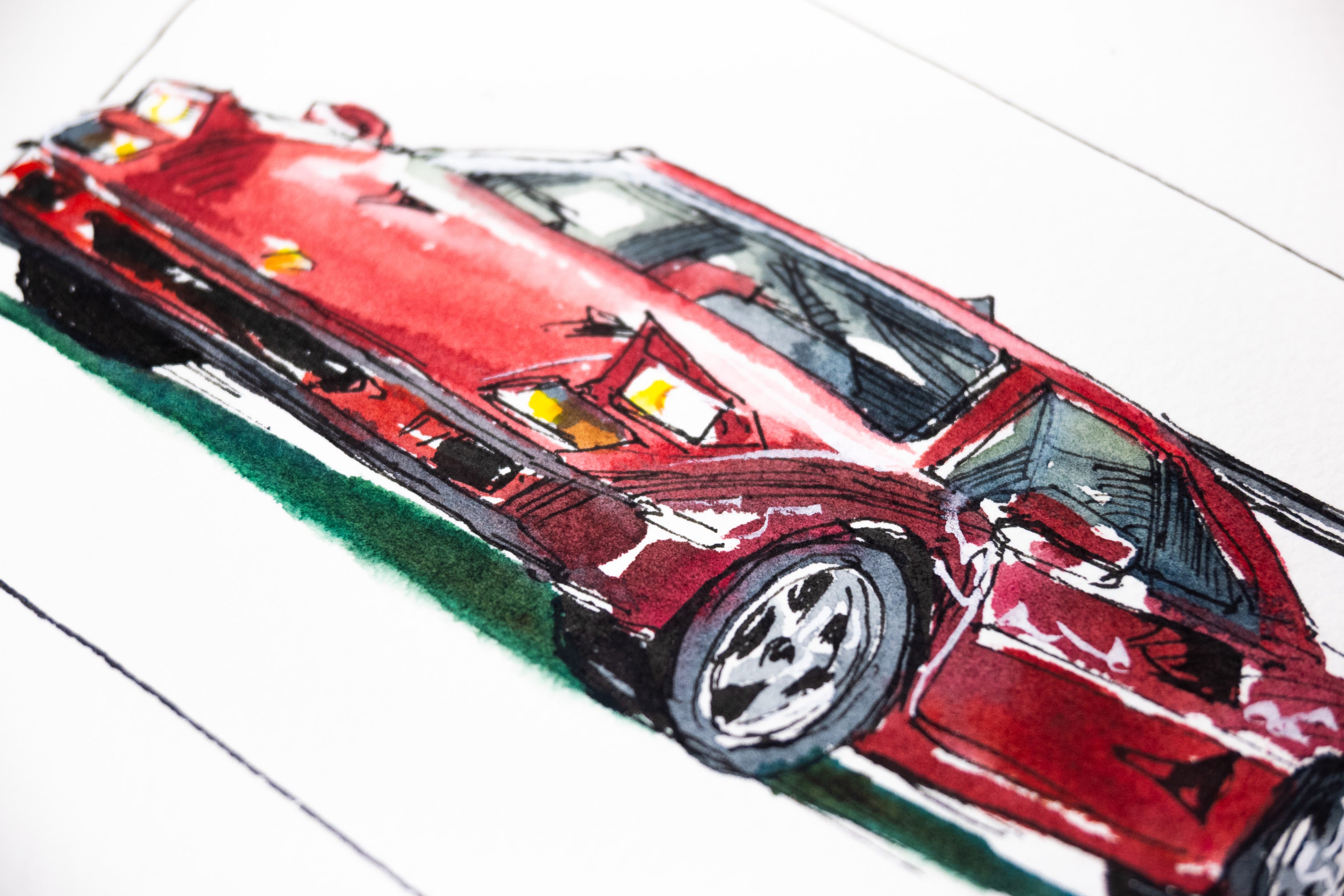 Ferrari F40, 45° Left - Original Painting by Sunflowerman
