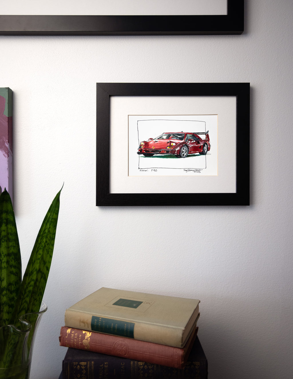 Ferrari F40, 45° Left - Original Painting by Sunflowerman