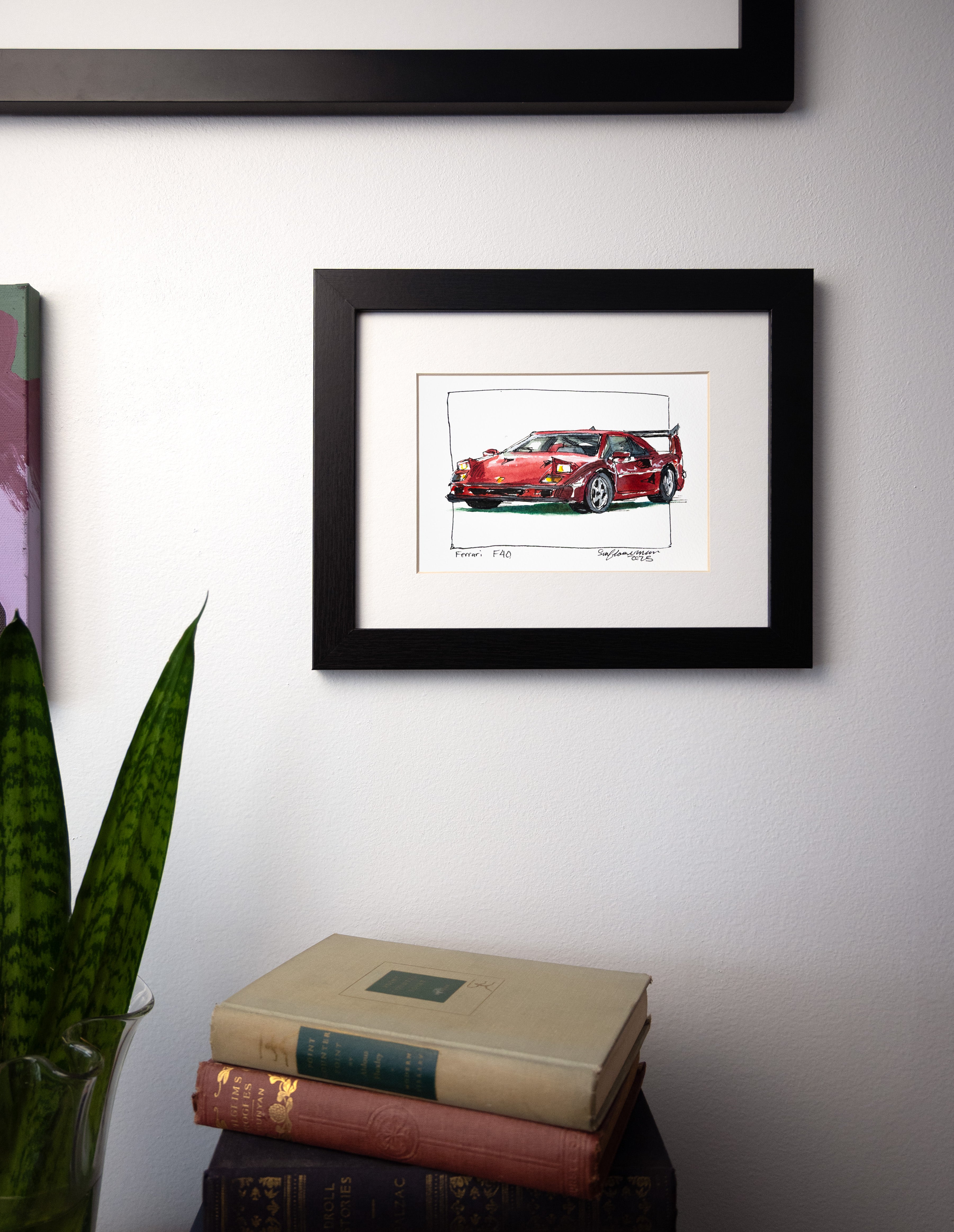 Ferrari F40, 45° Left - Original Painting by Sunflowerman