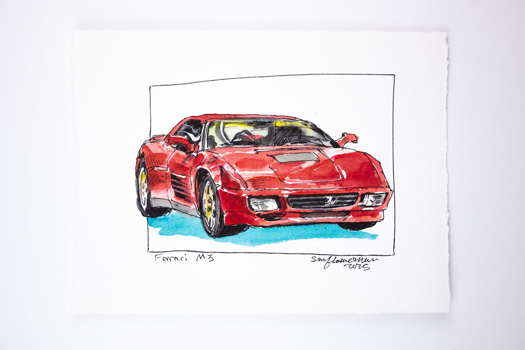 Ferrari M3 Prototype,  45° Right - Original Painting by Sunflowerman