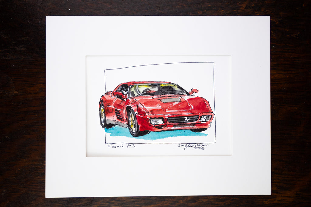 Ferrari M3 Prototype,  45° Right - Original Painting by Sunflowerman