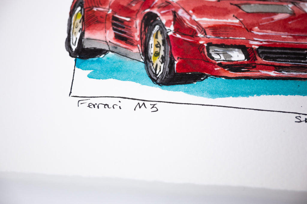 Ferrari M3 Prototype,  45° Right - Original Painting by Sunflowerman