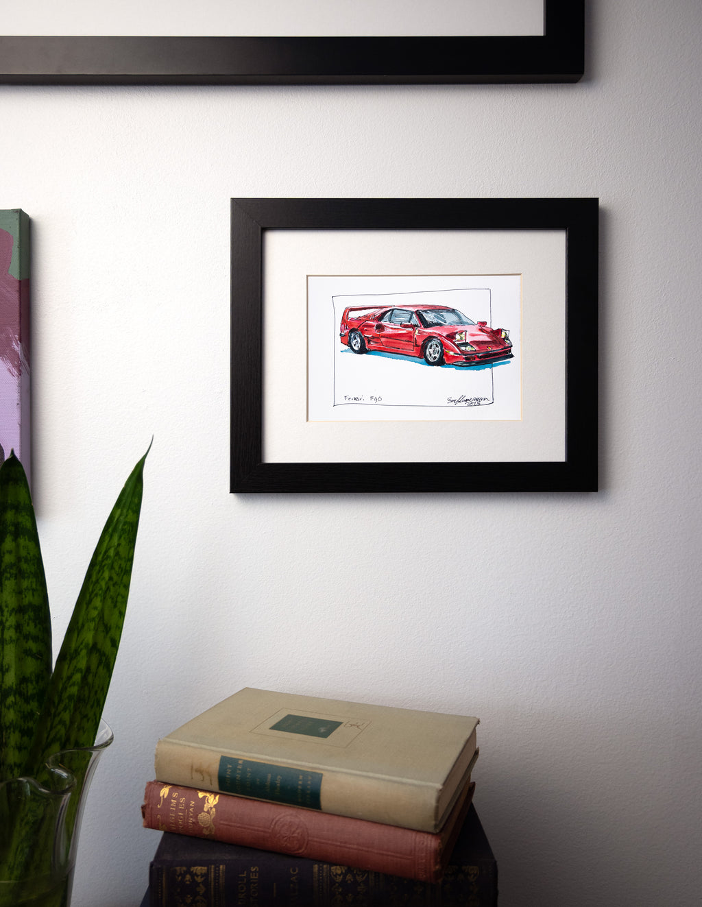 Ferrari F40, 45° Right - Original Painting by Sunflowerman