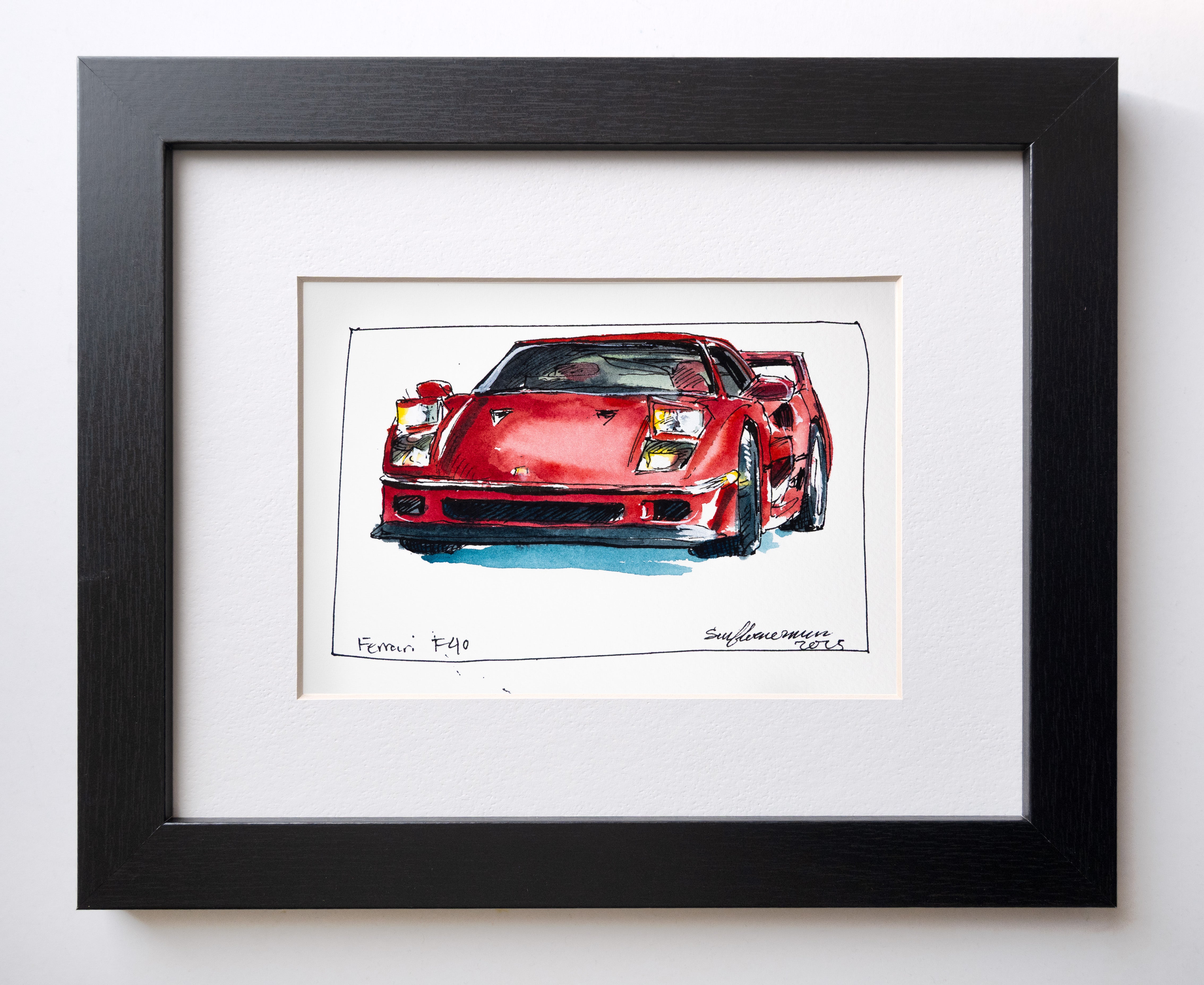 Ferrari F40, 20° Left - Original Painting by Sunflowerman