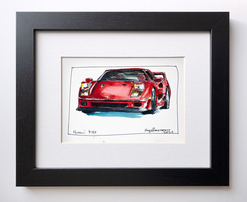 Ferrari F40, 20° Left - Original Painting by Sunflowerman