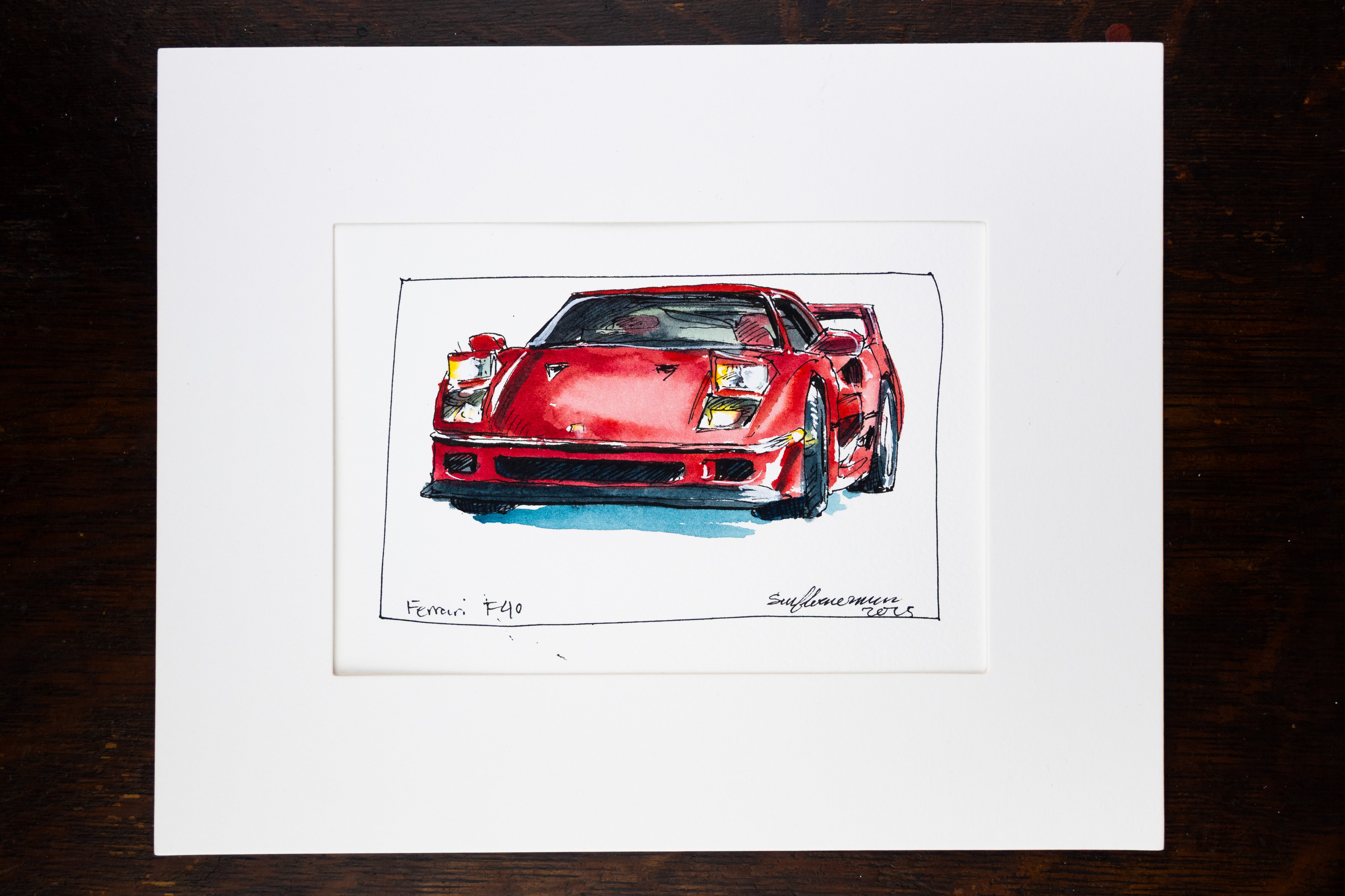 Ferrari F40, 20° Left - Original Painting by Sunflowerman