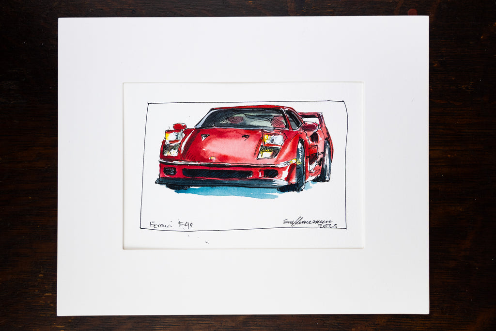 Ferrari F40, 20° Left - Original Painting by Sunflowerman