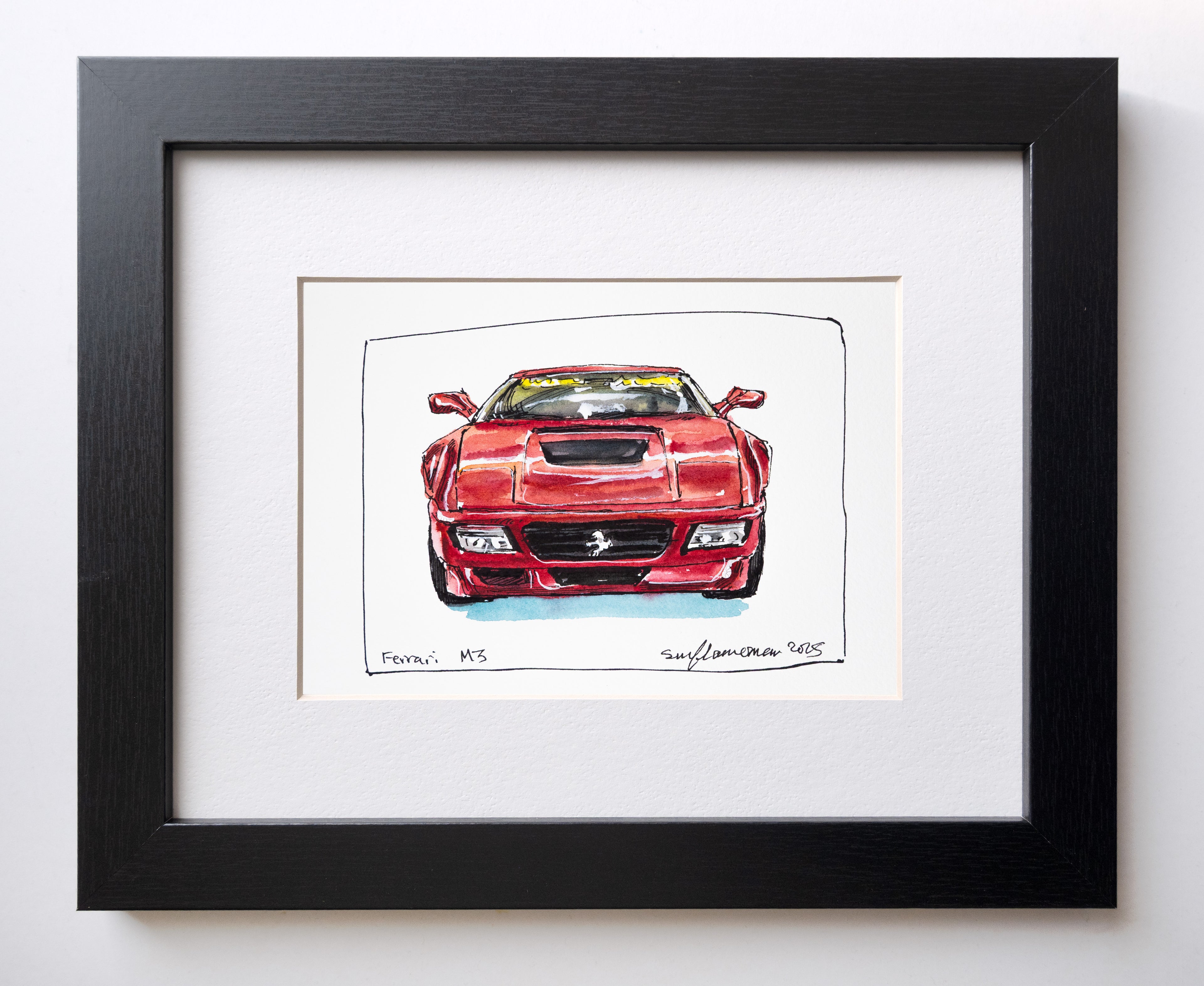 Ferrari M3 Prototype, Front - Original Painting by Sunflowerman