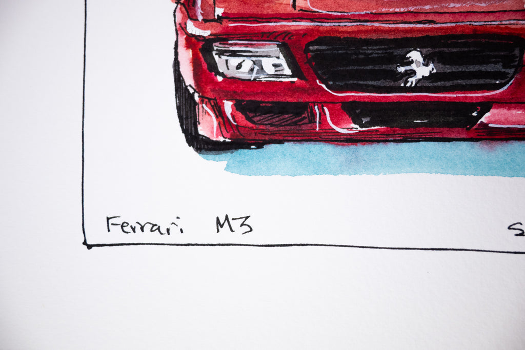 Ferrari M3 Prototype, Front - Original Painting by Sunflowerman