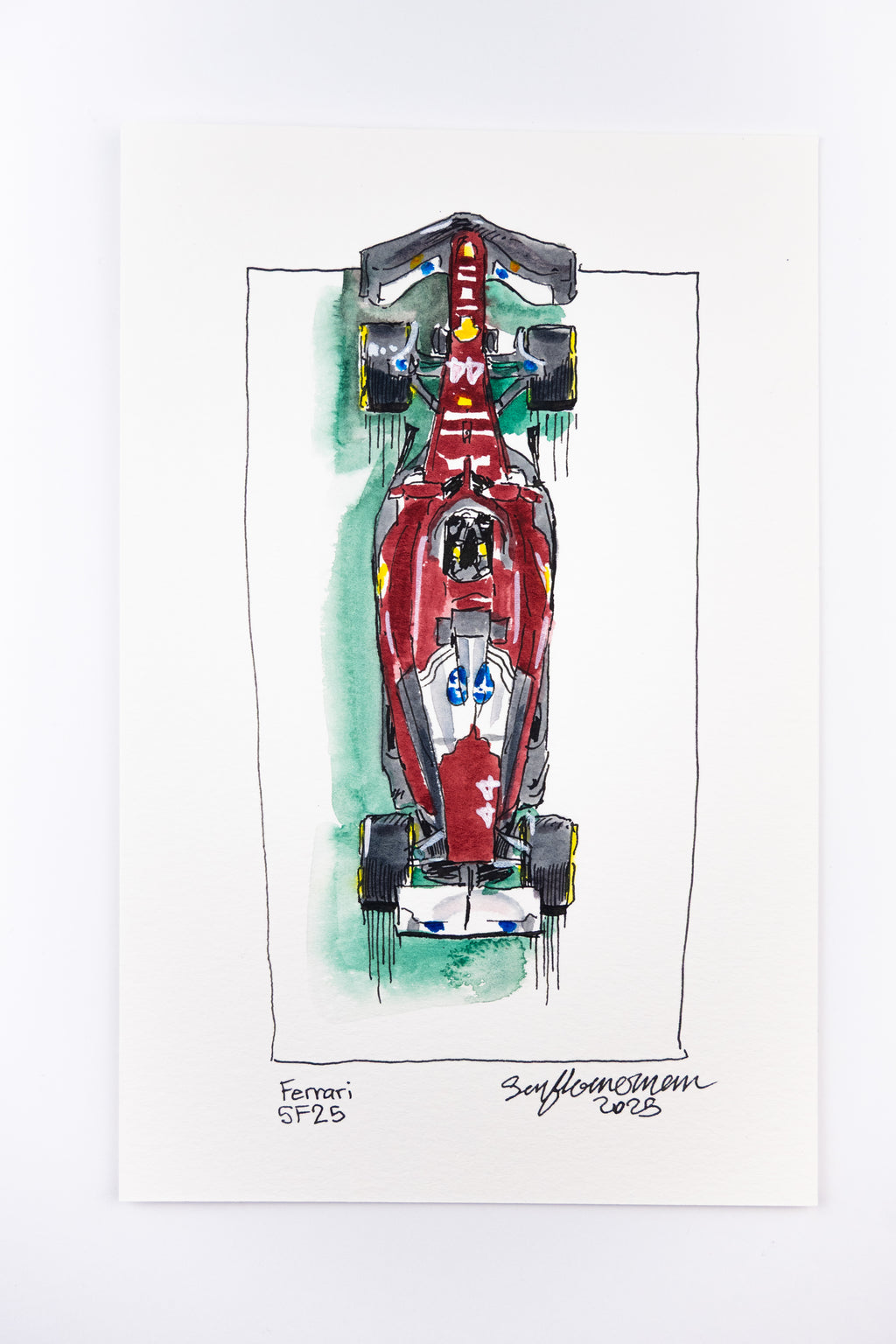 Ferrari FS25, Above - Original Painting by Sunflowerman