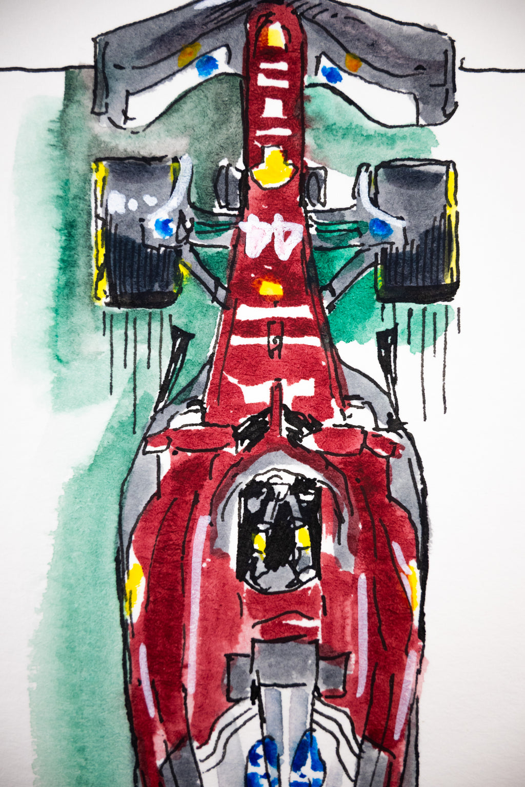 Ferrari FS25, Above - Original Painting by Sunflowerman