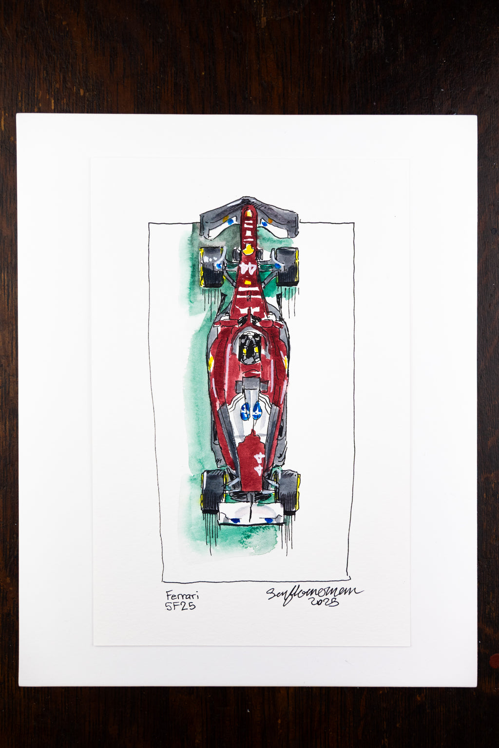 Ferrari FS25, Above - Original Painting by Sunflowerman