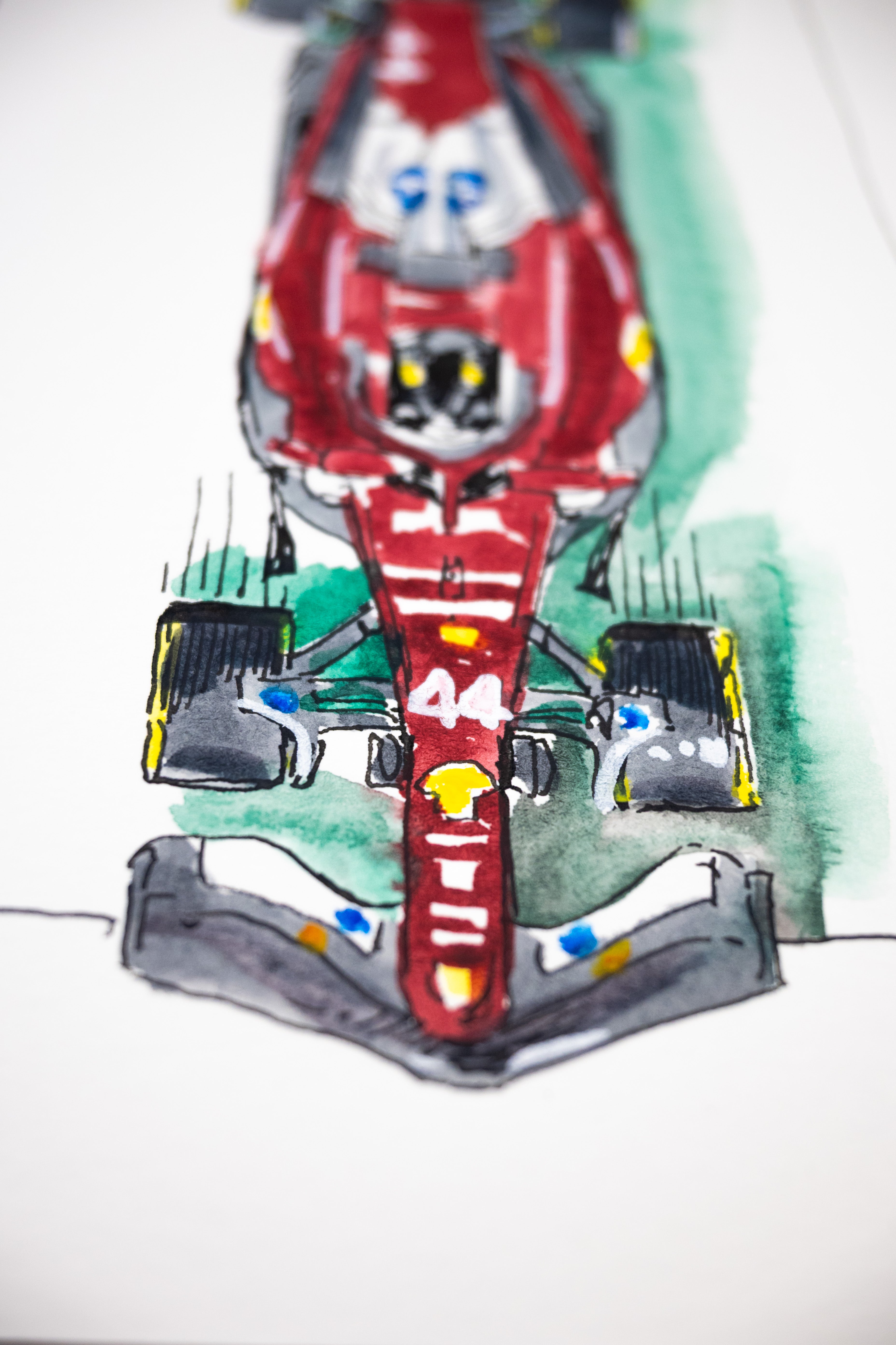 Ferrari FS25, Above - Original Painting by Sunflowerman